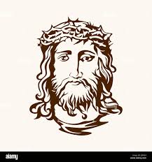 Face of the Lord Jesus Christ Stock Vector Image & Art - Alamy