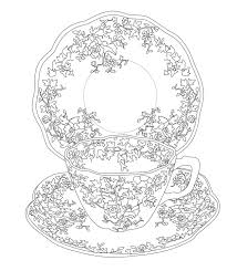 Elegant Tea Party Coloring Book Flower Coloring Pages Coloring Books Coloring Pages