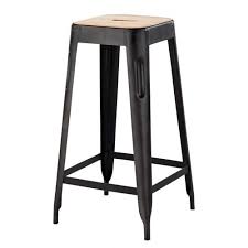 Taburete De Bar Industrial De Mango Y Metal Maisons Du Monde Barhocker Barhocker Metall Hocker