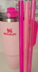 Pink Glitter Straw
