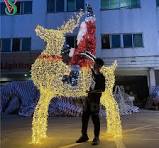 Outdoor Decoration Large 3D Christmas Show Santa Claus Motif ...