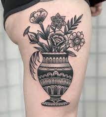 Pin By Anna Hershey On Tattoos Vase Tattoo Tattoos Black Ink Tattoos