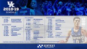 Unc plays home games at the smith center. 2018 19 Men S Basketball Schedule Basketball Schedule Kentucky Athletics University Of Kentucky