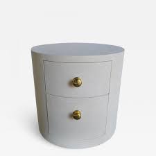 Round nightstand with drawers sale, today check back to the night stand from solid hardwood by karen and reading material free shipping on orders. Paul Marra Design Linen Wrapped Round Nightstand By Paul Marra