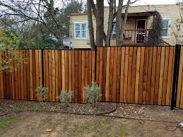 Metal posts last way longer (sometimes decades) than wood because don't rot or warp. Custom Wood Fence Austin Tx Horizontal Cedar Picket Fences Sierra Fence Inc