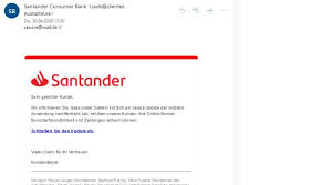 Santander launched santander x, a system for entrepreneurs and universities. Santander Phishing Re Neues Update Anti Spam Info