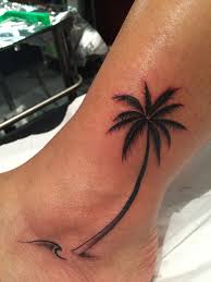 Palm Tree Tattoo Tatouage Wave Vague Tattoo Cocotier By Kevinross Palm Tattoos Tattoos Tree Tattoo Ankle