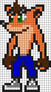 Crash Bandicoot Perler Bead Pattern Bead Sprite Pixel Art Pattern Pixel Art Grid Anime Pixel Art
