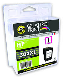 Cartouche d'encre noire hp n°302 xl grande capacité pour imprimante jet d'encre hp. Cartouche Compatible 302xl Noir