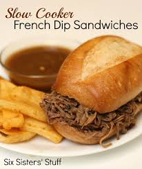 Slow Cooker Easy French Dip Sandwiches Six Sisters Stuff Six Sisters Stuff Recipes Ingredients Recipes Cooker Recipes
