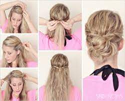 5 Super Simple Styles For Wet Hair Damp Hair Styles Hair Styles Twist Ponytail