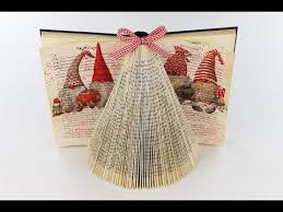 Paper Christmas Tree Folding Book Art Christmas Tree Decoupage For Beginners Youtube In 2020 Book Art Diy Tutorial Book Art Diy Folded Book Art