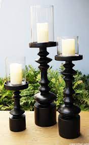 Check out our other items to complete this look in your home. Tall Faux Turn Wood Pillar Candle Holder Satin Black W Candle Trio Set 12 19 22 Wood Pillar Candle Holders Candle Holders Wood Turned Candle Holders