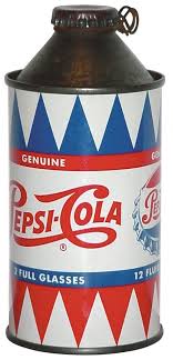 0863 Pepsi Cola Steel Cone Top Soda Can W Its Orig Twi Lot 863 Pepsi Cola Pepsi Soda Pop
