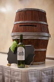 Wine Barrel Card Box Good Idea For Wedding At A Winery Wine Theme Wedding Card Box Wedding Bridal Shower Wine
