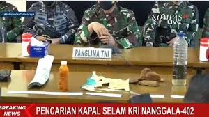 Sebelumnya, sempat beredar kabar bahwa sempat ada kontak dari kapal selam kri nanggala 402. Lns8igqygpvt M