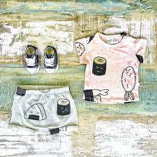 Cool Baby Clothes Minti Sushi Tee Shorts With Converse Baby Chucks Shop Online In Store In Noosa Www Cool Baby Clothes Cool Baby Stuff Baby Clothes