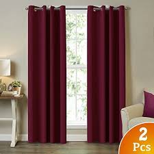 Blackout Burgundy Curtains For Bedroom Living Room 100 Privacy Panel Drapes 52 Wide X 108 Lon Blackout Window Treatments Burgundy Curtains Purple Curtains