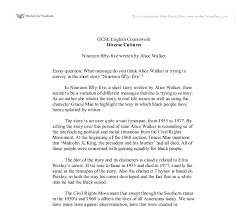 The flowers by alice walker plot. What Message Do You Think Alice Walker Is Trying To Convey In The Short Story Nineteen Fifty Five Gcse English Marked By Teachers Com