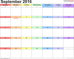 September 2016 Calendars For Word Excel Pdf Editable Calendar Calendar 2019 Printable Calendar June