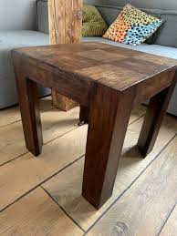 Divero balkontisch gartentisch tisch beistelltisch holz teak klappbar 50 cm. Massiver Holz Beistelltisch Schachtisch 50x50x50 In Munchen Untergiesing Harlaching Ebay Kleinanzeigen