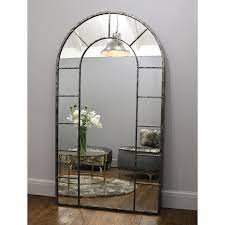 Gracefully curved iron featuring a smooth exterior. Crushed Black Industrial Arched Full Length Metal Mirror 71 X 40 Chicago William Wood Mirrors