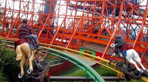 Avalanche is a steel bobsled roller coaster at blackpool pleasure beach in blackpool, england. Steeplechase Center Track On Ride Hd Pov Pleasure Beach Blackpool Youtube