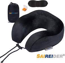 Amazonsmile Saireider Travel Neck Pillow For Airplane Sleeping 100 Memory Foam Adjustable Travel Pillows With St Neck Pillow Travel Travel Pillow Neck Pillow