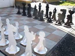 These beautiful giant chess pieces come in two parts, allowing you to fill the base with sand or water for added weight in case of windy conditions. Giant Lawn Games Toolbox Community Workshop
