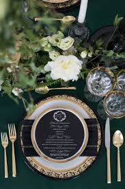Luxe Emerald Wedding Inspiration Toronto On Knotsvilla Wedding Ideas Canada Wedding Blog Green Gold Weddings Black Gold Wedding Emerald Wedding Decor