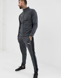 puma nxt poly tracksuit in gray in 2019 grey outfit