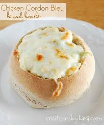 Chicken Cordon Bleu Bread Bowls Creations By Kara Chicken Cordon Bleu Bread Bowls Cordon Bleu