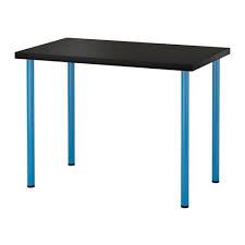 Linnmon Adils Black Brown Blue Table 100x60 Cm Ikea Ikea Ikea Table Table