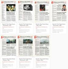 List of danish newspapers and news sites featuring such as business, politics, education, real estate, health, travel, jobs and more. Danish Thai Historic Magazines 1995 1997 Shared Scandasia