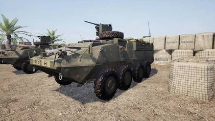 M1126 Stryker APC mit Fernbedienbarer Waffenstation (CROWS), AI generated