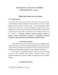 Reprezentant al studenților în comisia de etică și deontologie a upt facultatea de electronică, telecomunicații și tehnologii informaționale student anul 4, licență. Pdf Etica Universitara Cercetare Si Cod Mihaela Miroiu Academia Edu