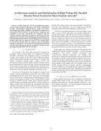 Cosɵ = 1, and only two conductors (positive and negative) are used. Pdf Architecture Analysis And Optimization Of High Voltage Dc Parallel Electric Power System For More Electric Aircraft