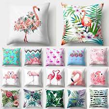 Modern embroidered pillowcases abstract style pillow covers with pillow for home decro. 1pcs Flamingo Flower Leaf Pattern Polyester Throw Pillow Cushion Cover Car Home Decoration So Flamingo Room Decor Decorative Pillow Cases Cushion Pillow Covers