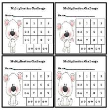 Multiplication Fluency Progress Chart Polar Bear Themed