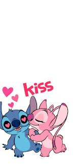 Kiss Stitch In 2020 Stitch Disney Cute Disney Wallpaper Cartoon Wallpaper