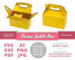 Download Picnic Gable Box Svg Instant Download Printable Digital Box Etsy