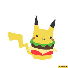 Transparent Pikachu Burger Pokemon Gif By Cindy Suen Pikachu Pokemon Stickers Animation