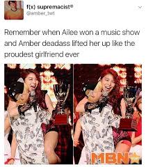 Amber Is A Blessing To This World I Love Ailee And Amber Credit To Owner Fx Meu Amber Amberliu Amberllama Ailee Kpo Ailee Kpop Girls Amber Liu