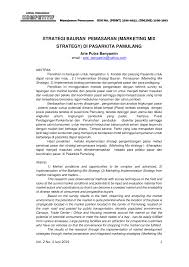 Pdf Strategi Bauran Pemasaran Marketing Mix Strategy Di Pasarkita Pamulang