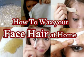 how to wax your face hair at home with