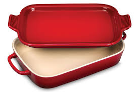 Maybe you would like to learn more about one of these? Le Creuset Stoneware Rectangular Baking Dish With Platter Lid 13x9 Cherry Red Cutlery And More