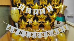 Birthday Decoration At Home With Balloons Happy Anniversary Birthday Decoration At Home Birthday Decorations At Home Birthday Decorations Balloon Surprise