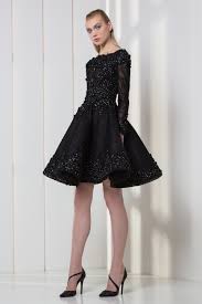 Charcoal Black Tulle And Lace Cocktail Dress Embellished With Pearls And 3d Laser Cu Cocktail Dresses Evening Wear Cocktail Evening Dresses Cocktail Dress Lace