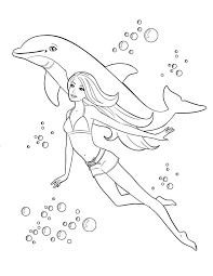 Barbie Coloring Picture Barbie Coloring Pages Swimming With Dolphin Barbie Mermaid Tail Col Barbie Coloring Pages Dolphin Coloring Pages Mermaid Coloring Pages