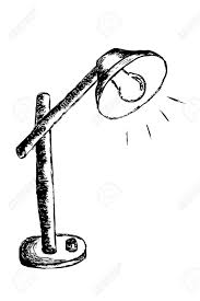 Draw a horizontal line connecting the ends of the curves. Simple Hand Draw Sketch Desk Lamp Stock Photo Picture And Royalty Free Image Image 113029209
